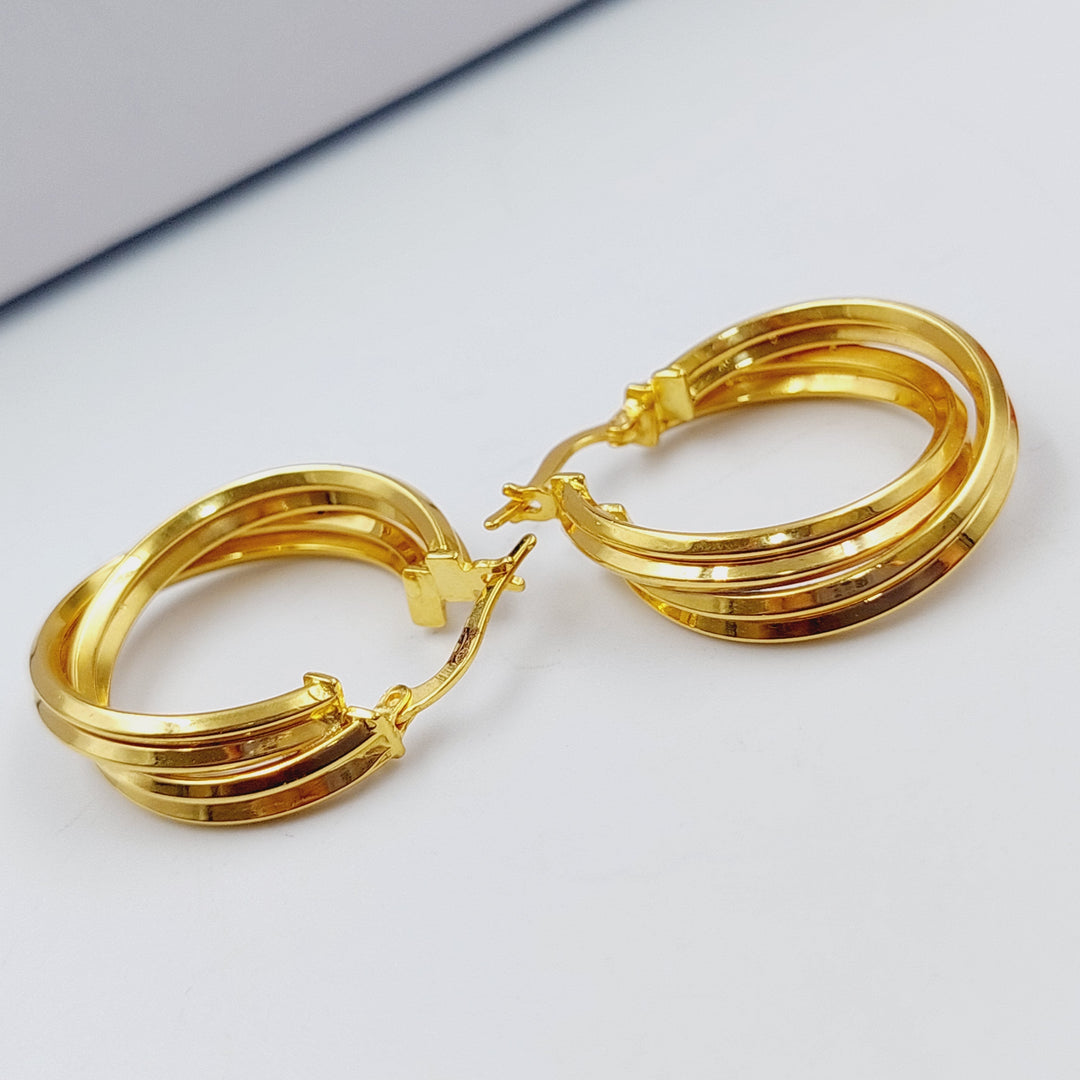 21K Gold Earrings X by Saeed Jewelry - Image 6