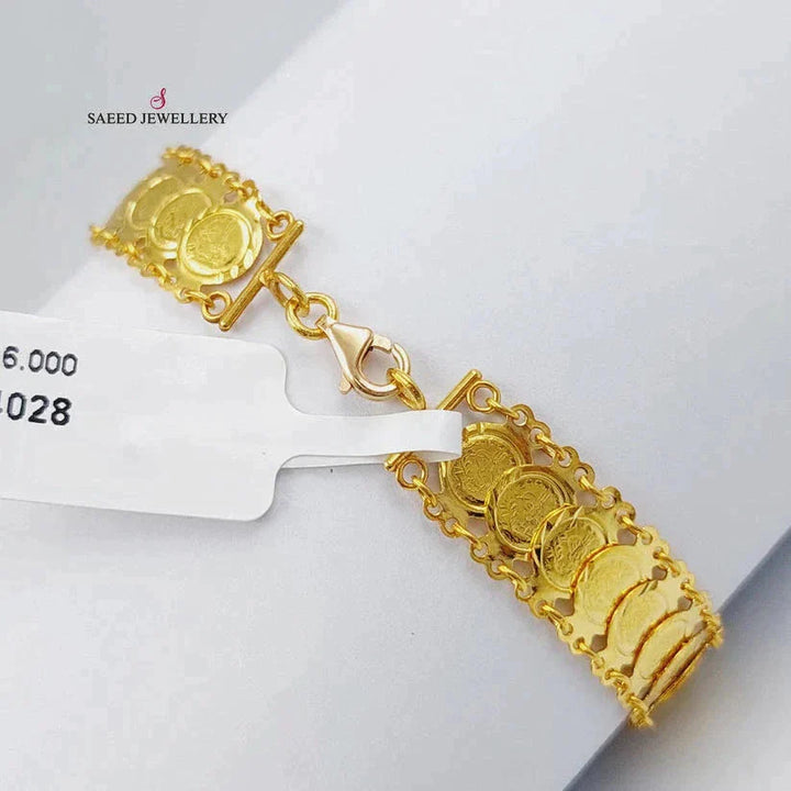 21K Gold Eighths Bracelet by Saeed Jewelry - Image 9