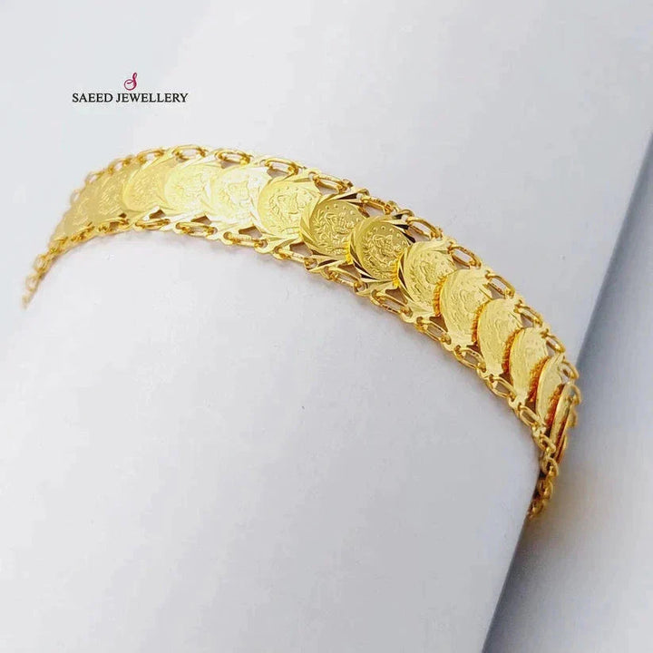 21K Gold Eighths Bracelet by Saeed Jewelry - Image 4