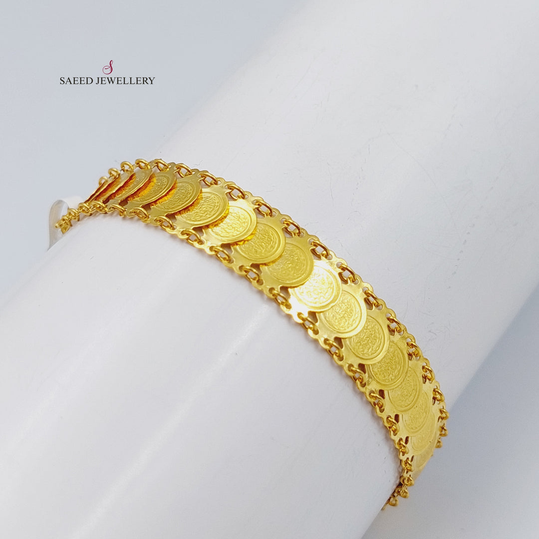 21K Gold Eighths Bracelet by Saeed Jewelry - Image 2