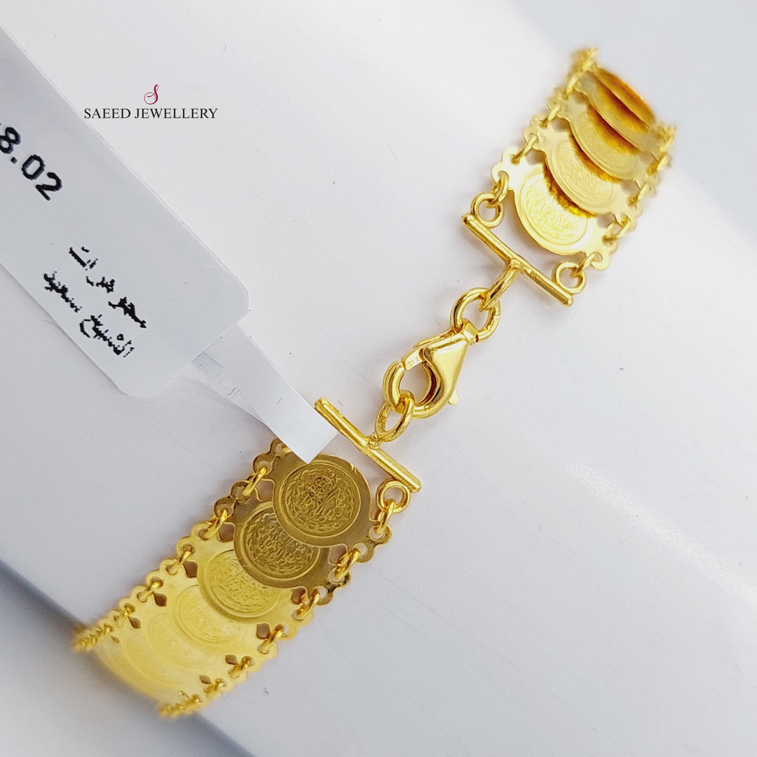 21K Gold Eighths Bracelet by Saeed Jewelry - Image 4