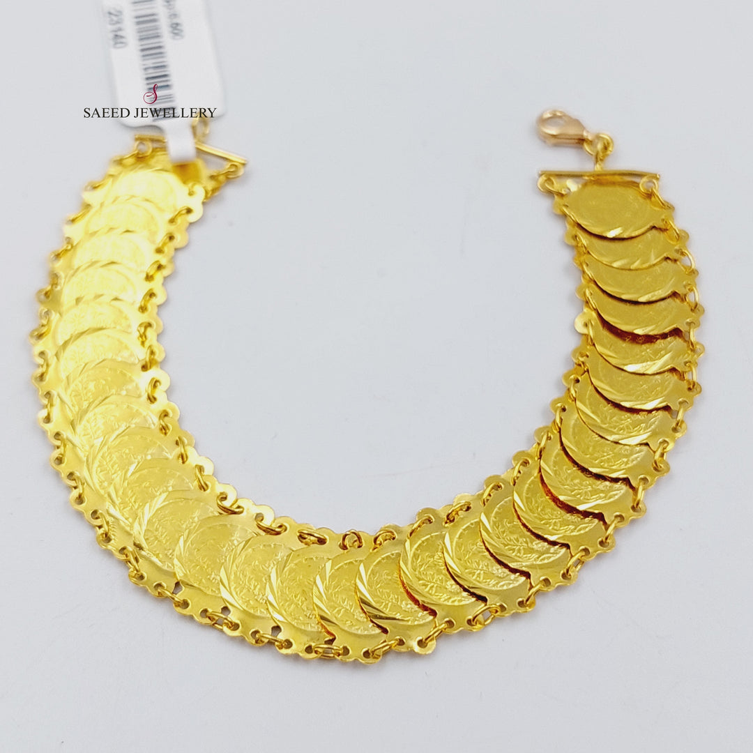 21K Gold Eighths Bracelet by Saeed Jewelry - Image 8