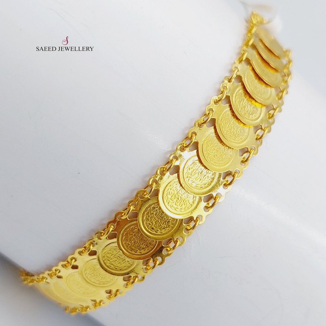 21K Gold Eighths Bracelet by Saeed Jewelry - Image 1