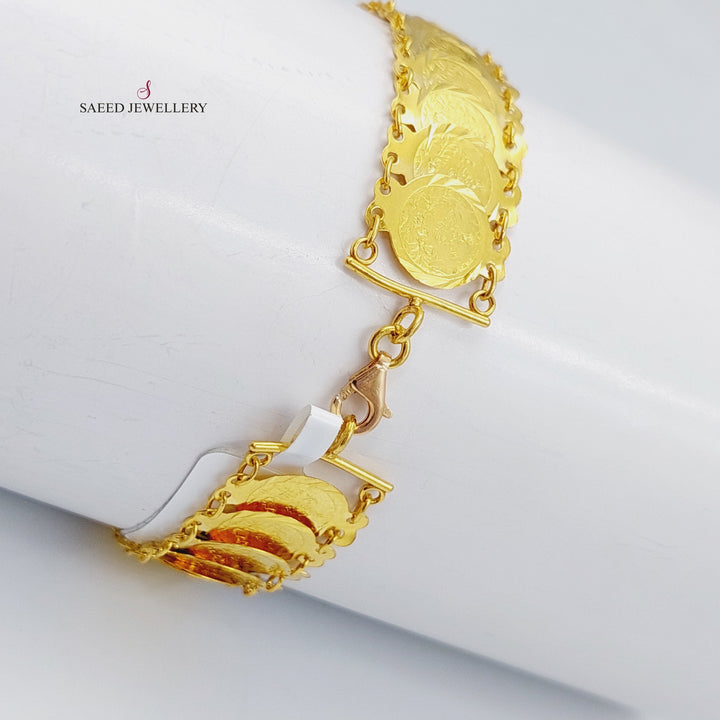 21K Gold Eighths Bracelet by Saeed Jewelry - Image 3