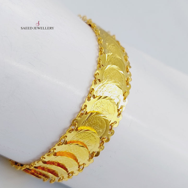 21K Gold Eighths Bracelet by Saeed Jewelry - Image 4