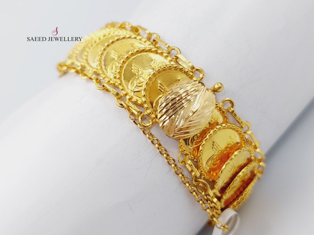 21K Gold Eighths Bracelet by Saeed Jewelry - Image 3