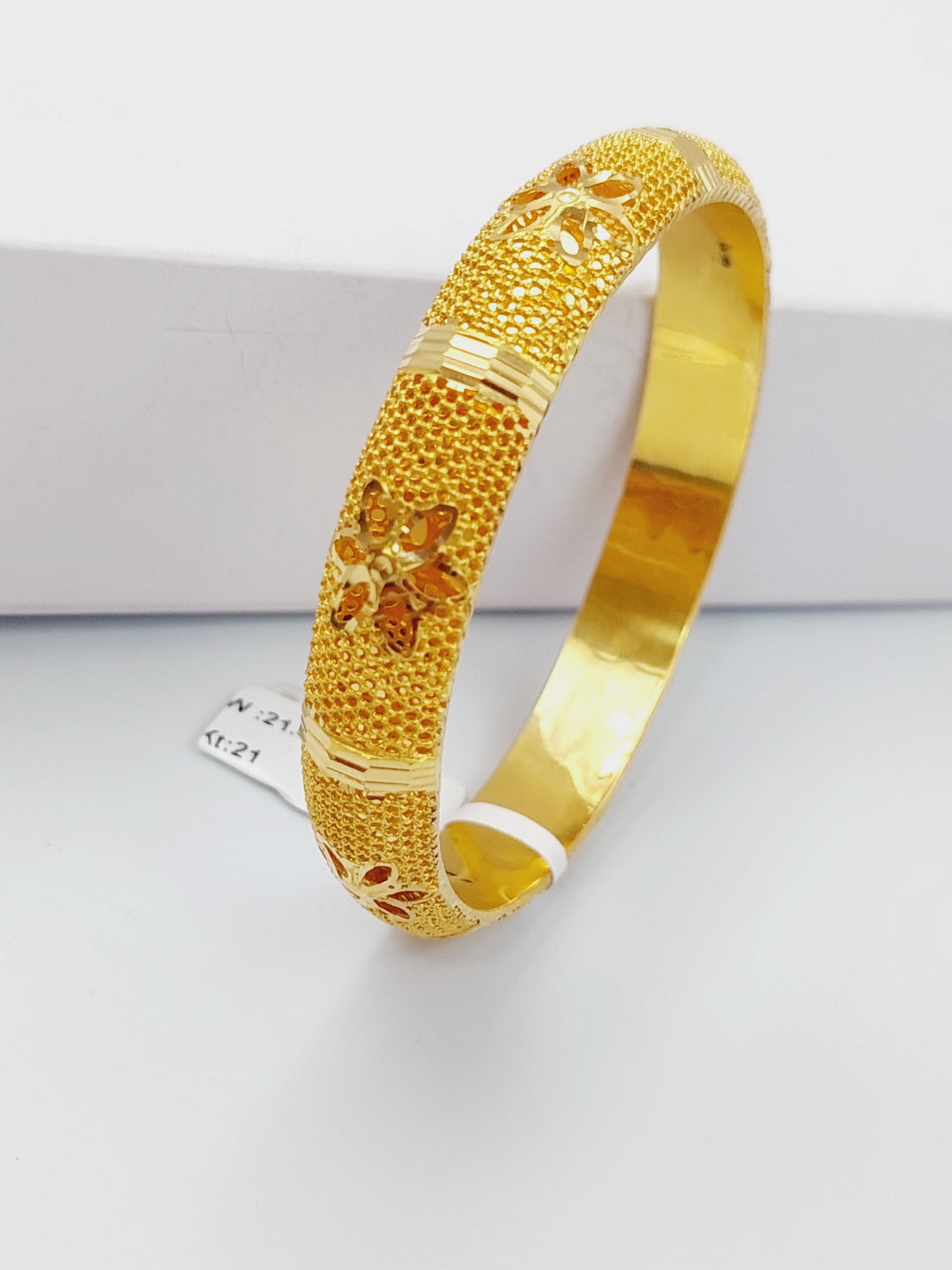 21K Gold Emirati Bangle Bracelet by Saeed Jewelry - Image 5