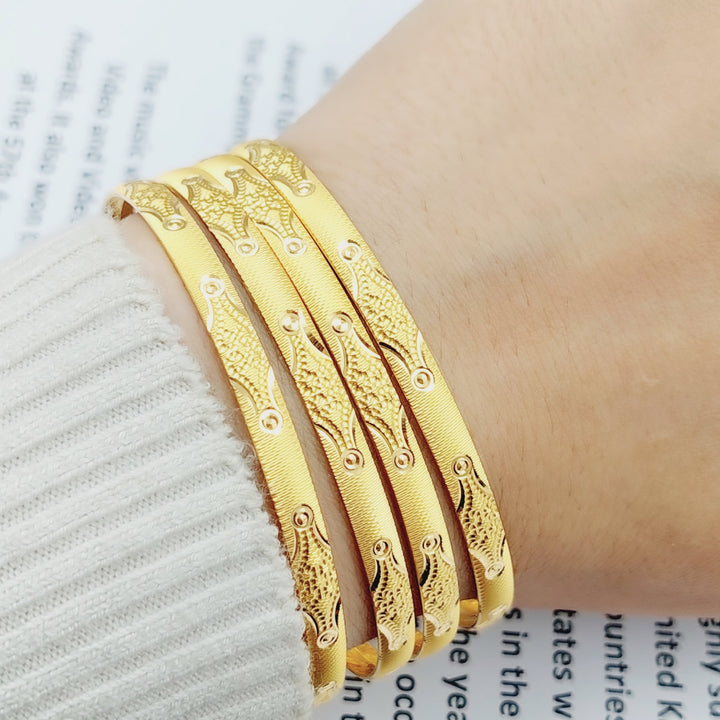 21K Gold Emirati Bangle by Saeed Jewelry - Image 3