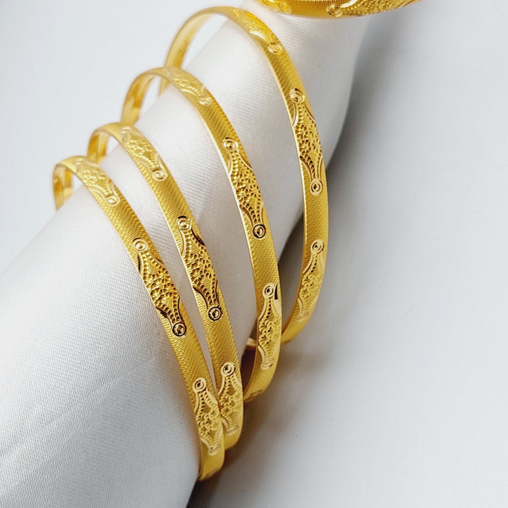 21K Gold Emirati Bangle by Saeed Jewelry - Image 1