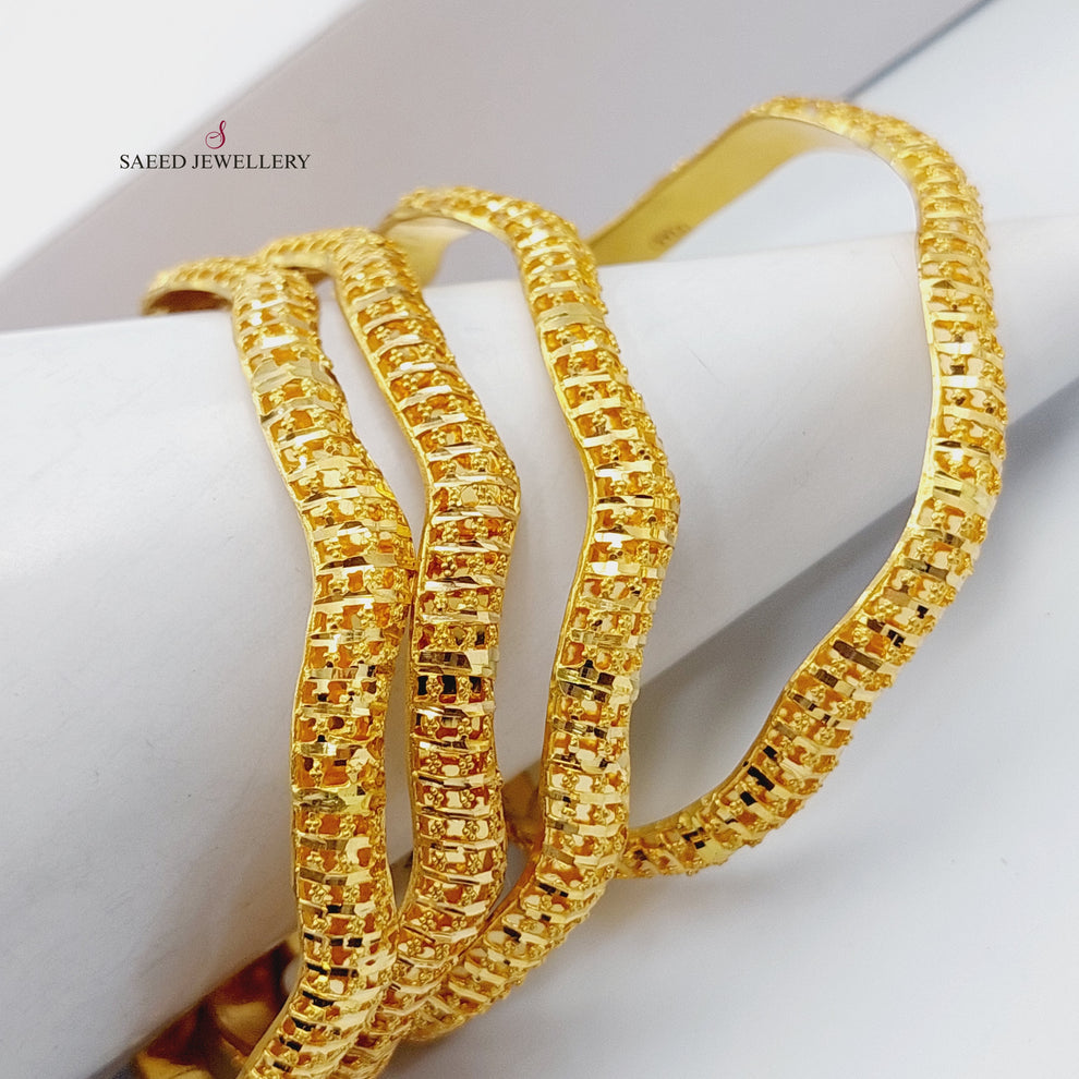 21K Gold Emirati Bangle by Saeed Jewelry - Image 1