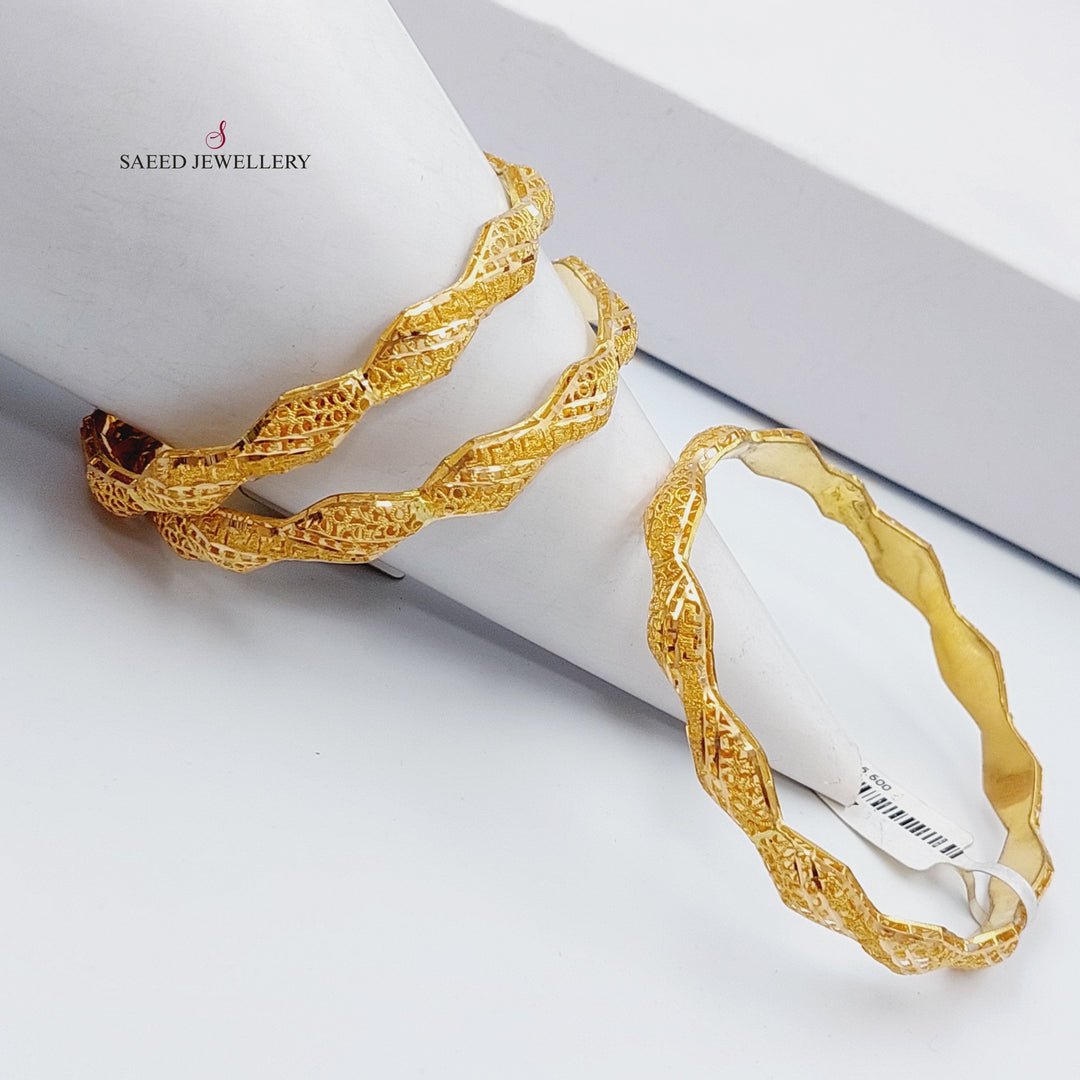 21K Gold Emirati Bangle by Saeed Jewelry - Image 1