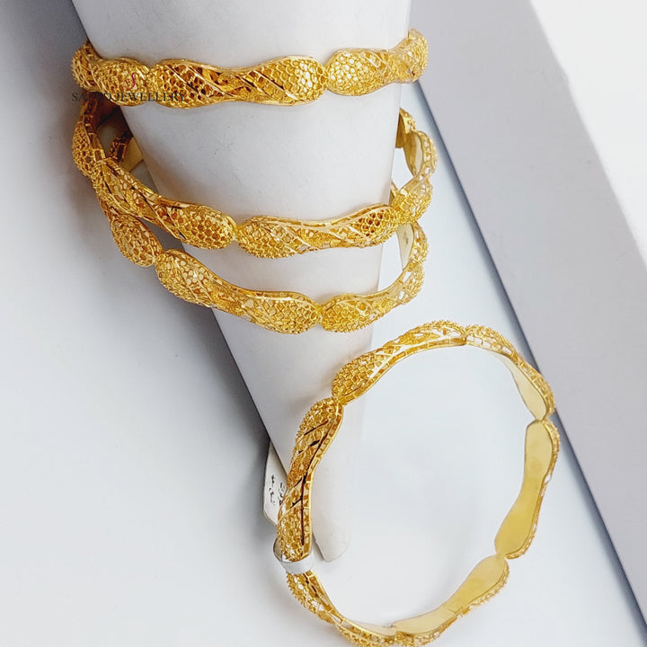 21K Gold Emirati Bangle by Saeed Jewelry - Image 3