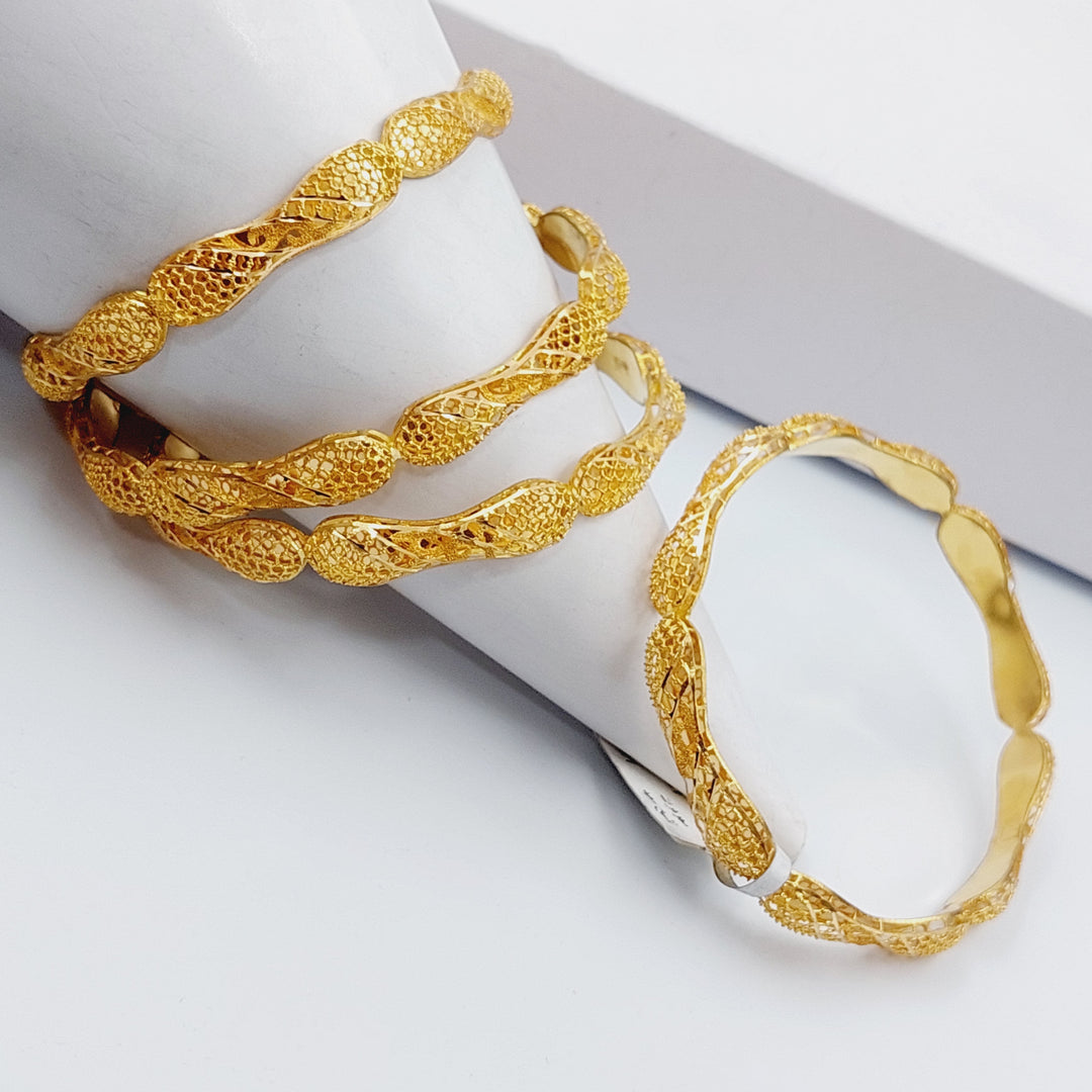 21K Gold Emirati Bangle by Saeed Jewelry - Image 9