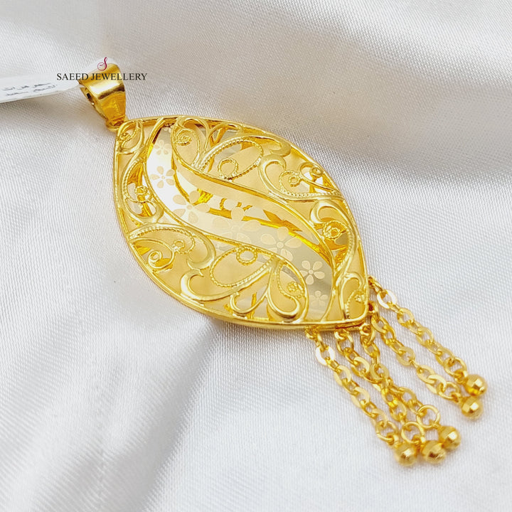 21K Gold Emirati Pendant by Saeed Jewelry - Image 3