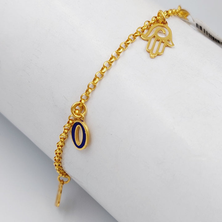 21K Gold Enamel Bracelet by Saeed Jewelry - Image 2