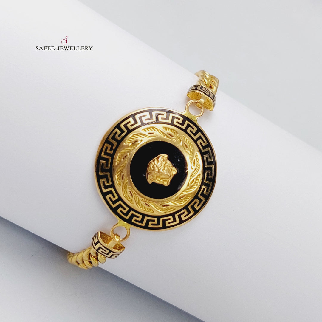 21K Gold Enamel Bracelet by Saeed Jewelry - Image 1