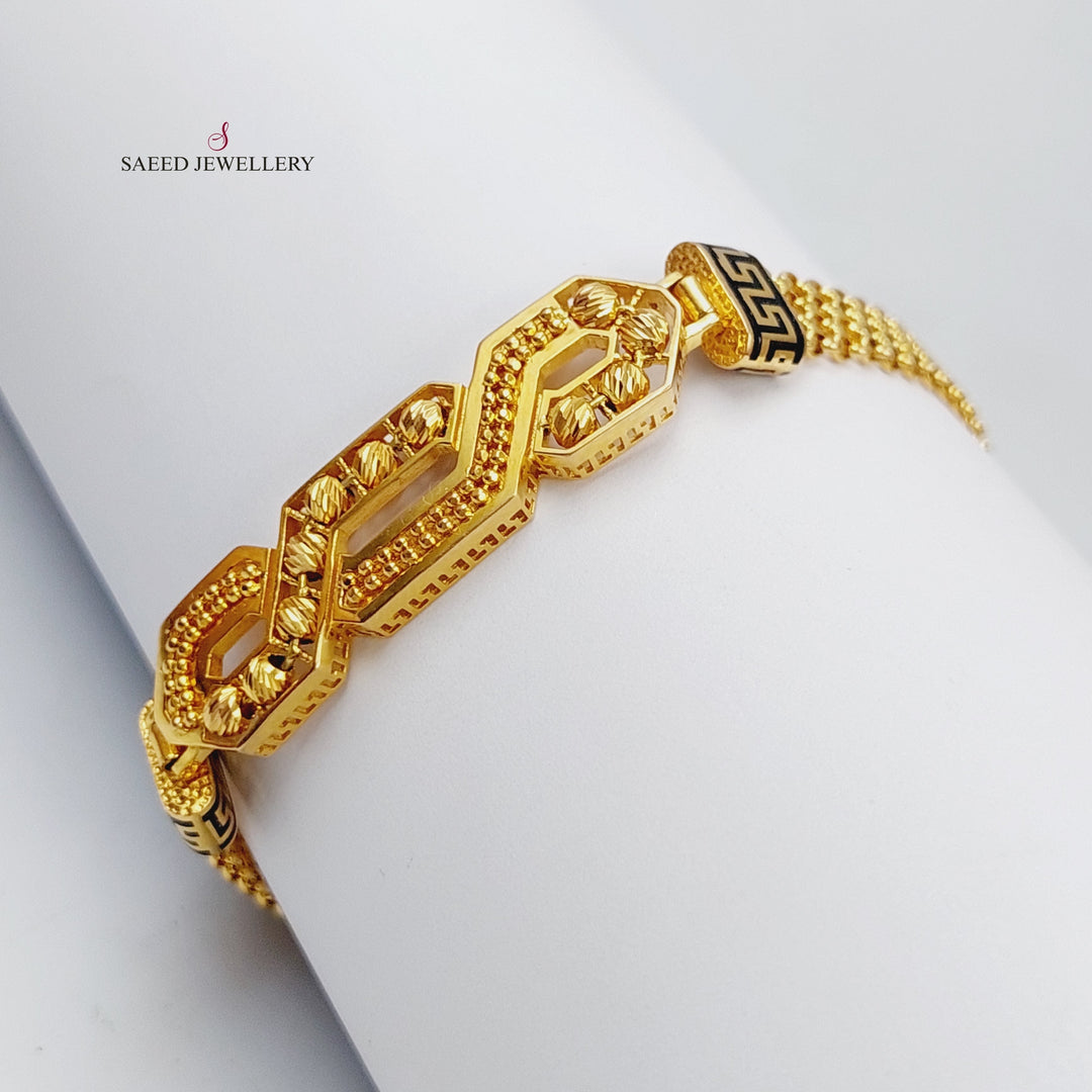 21K Gold Enamel Bracelet by Saeed Jewelry - Image 10