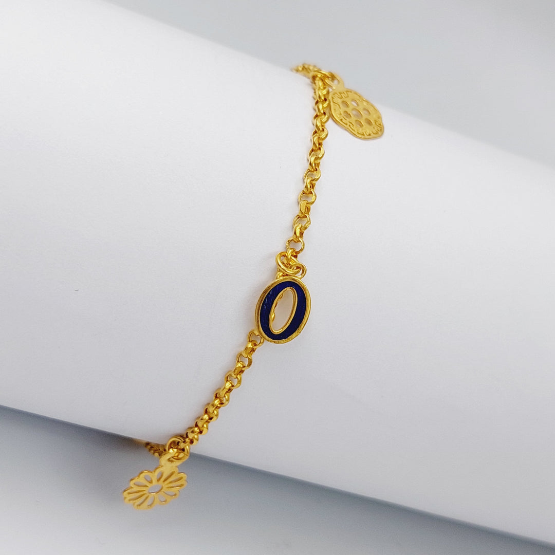 21K Gold Enamel Bracelet by Saeed Jewelry - Image 4