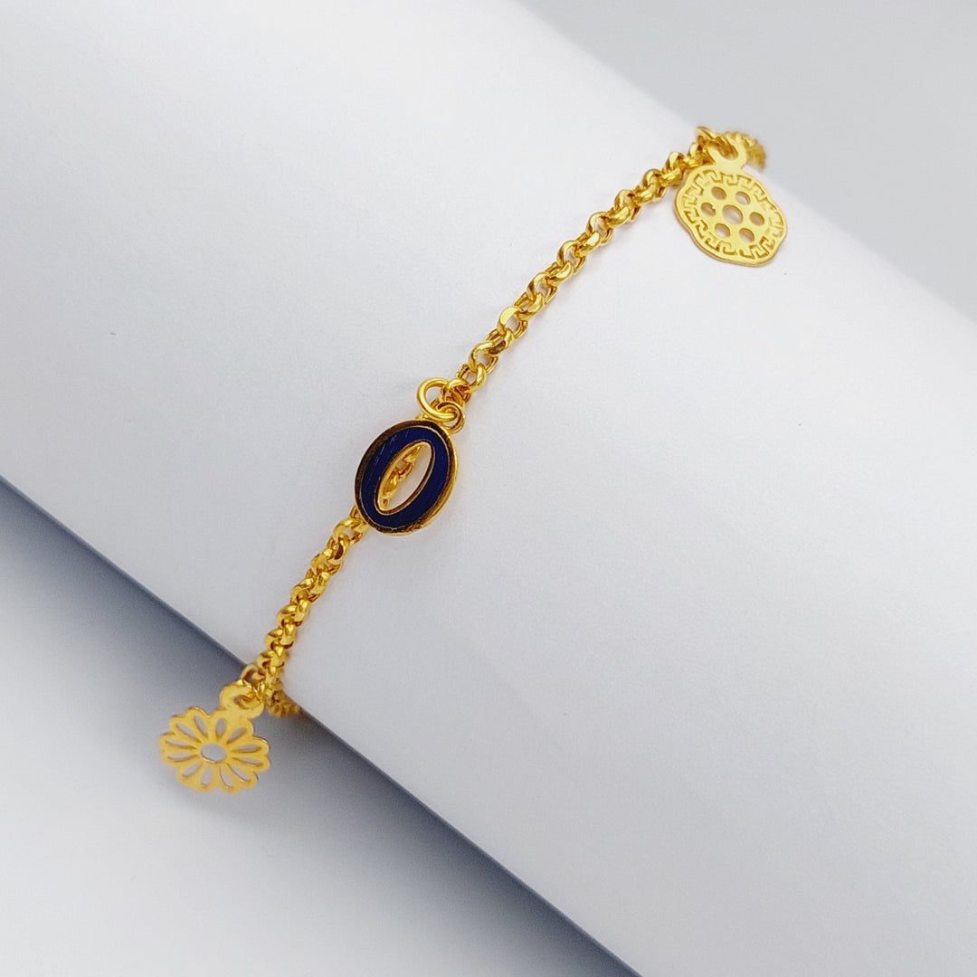 21K Enamel Bracelet Made of 21K Yellow Gold by Saeed Jewelry-25290