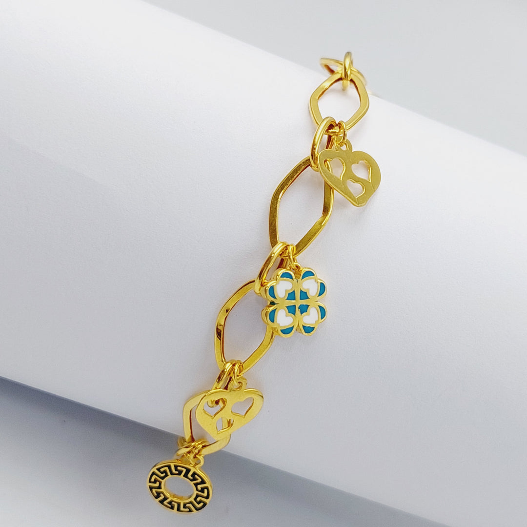 21K Gold Enamel Bracelet by Saeed Jewelry - Image 4