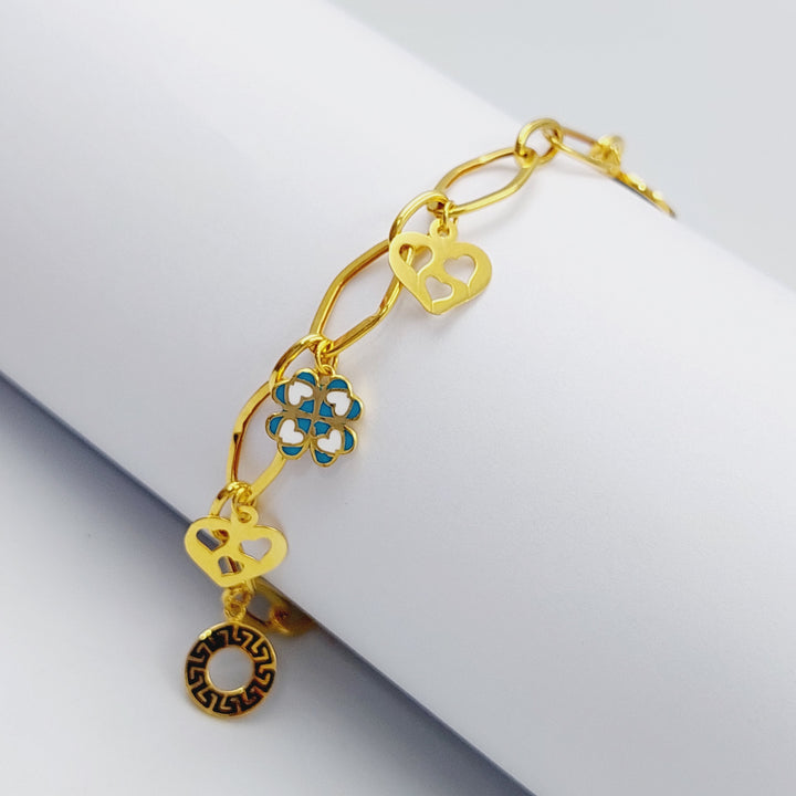 21K Gold Enamel Bracelet by Saeed Jewelry - Image 1