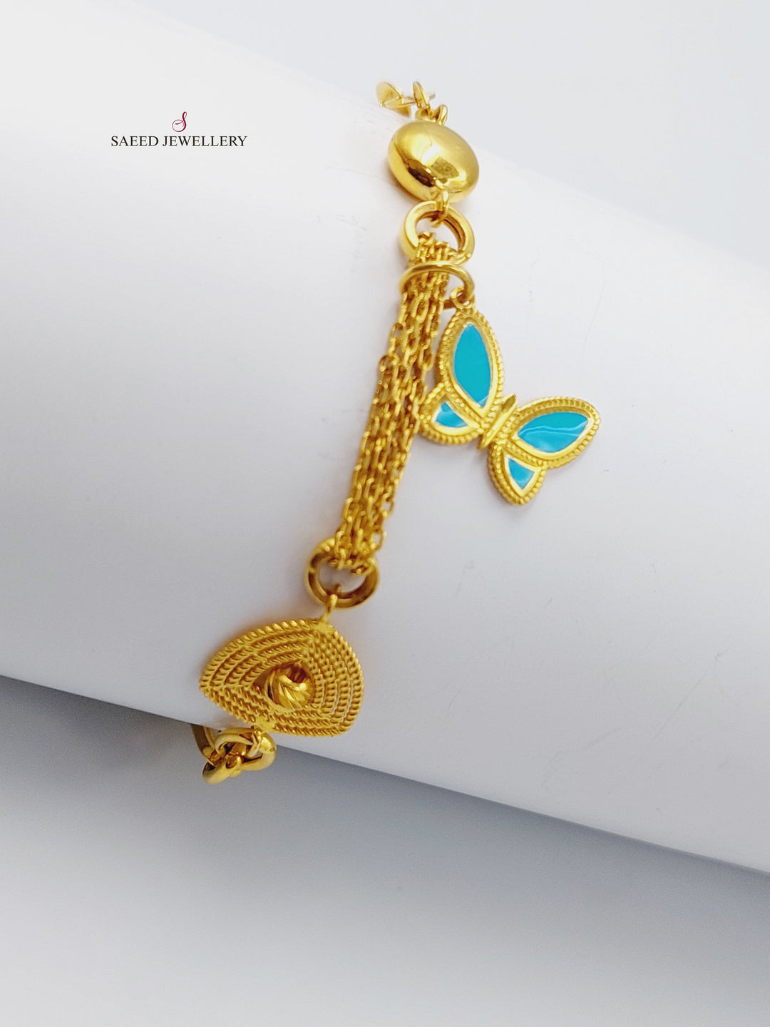 21K Gold Enamel Bracelet by Saeed Jewelry - Image 3