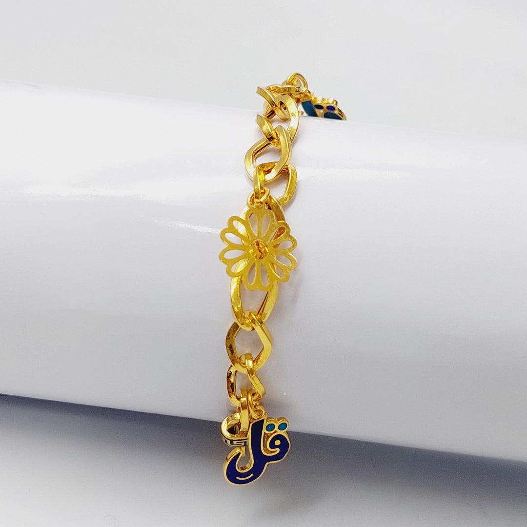 21K Gold Enamel Bracelet say by Saeed Jewelry - Image 1