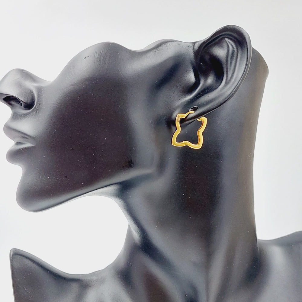 21K Gold Enamel Earrings by Saeed Jewelry - Image 2