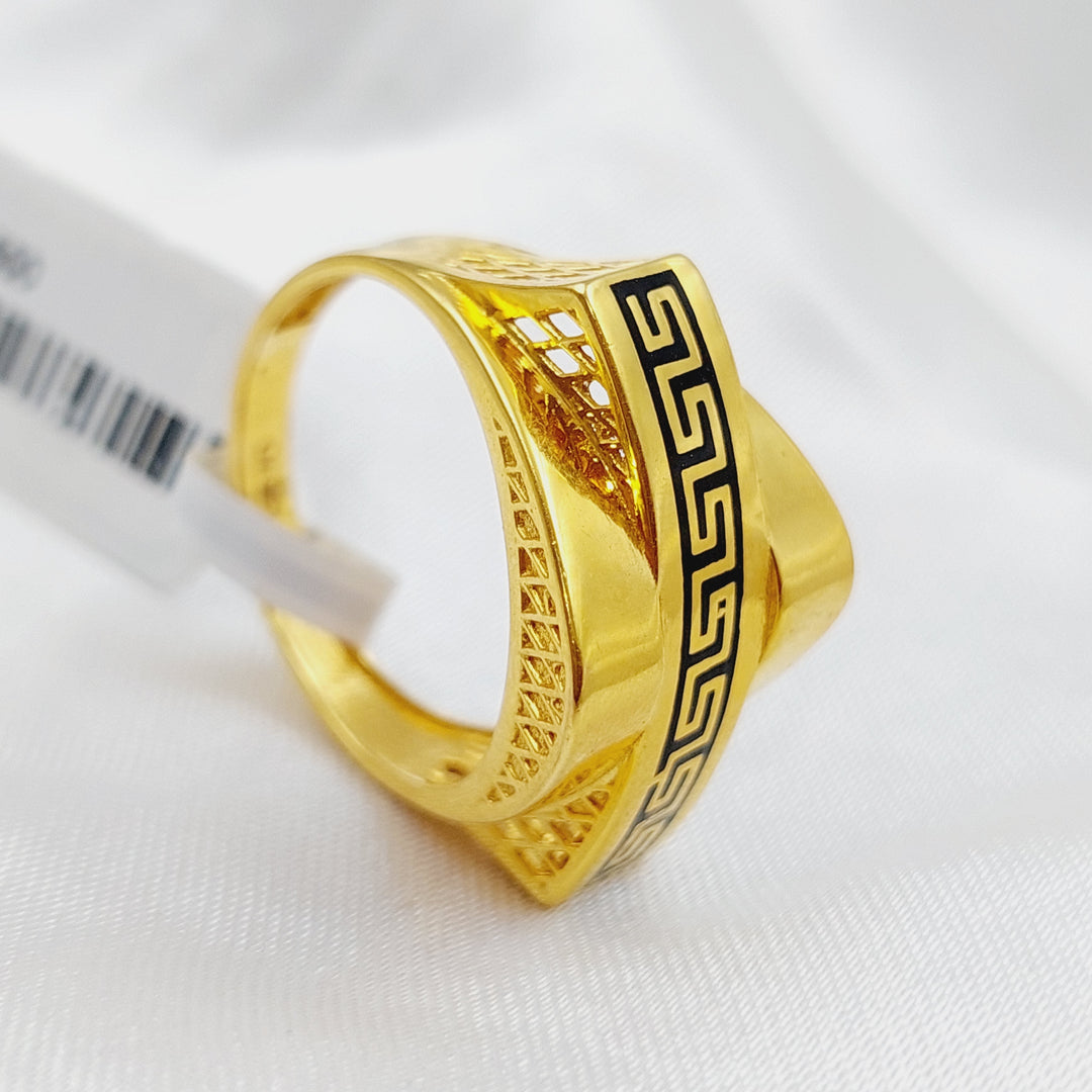 21K Gold Enamel Fancy Ring by Saeed Jewelry - Image 3