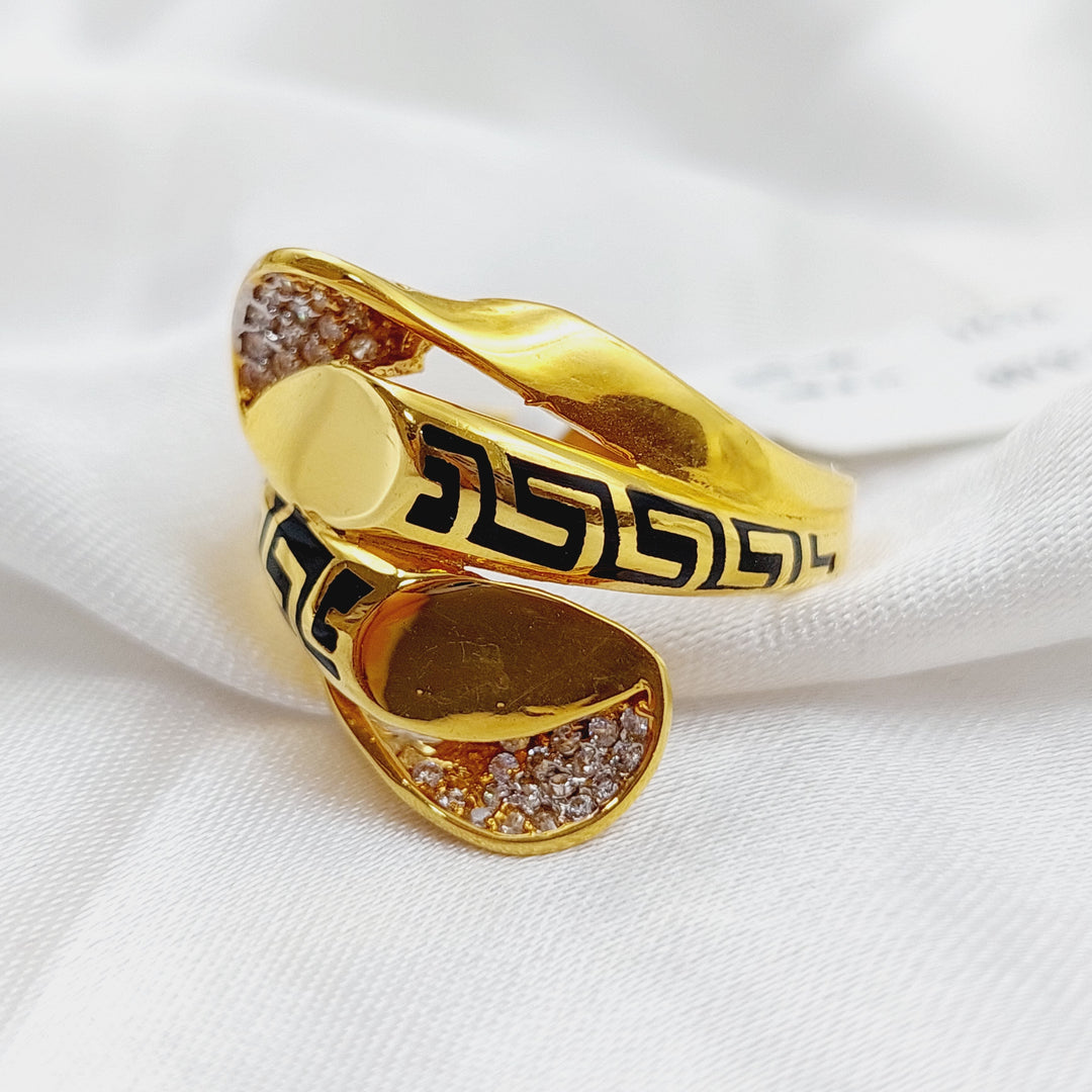 21K Gold Enamel Fancy Ring by Saeed Jewelry - Image 11