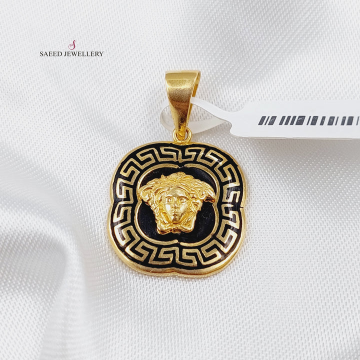 21K Gold Enamel Pendant by Saeed Jewelry - Image 3