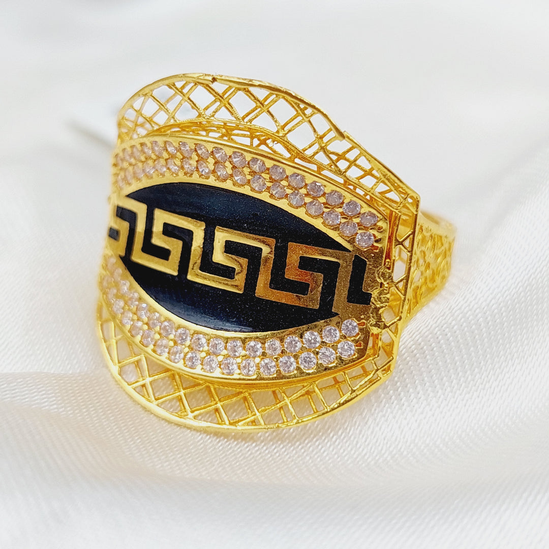 21K Gold Enamel Ring by Saeed Jewelry - Image 1