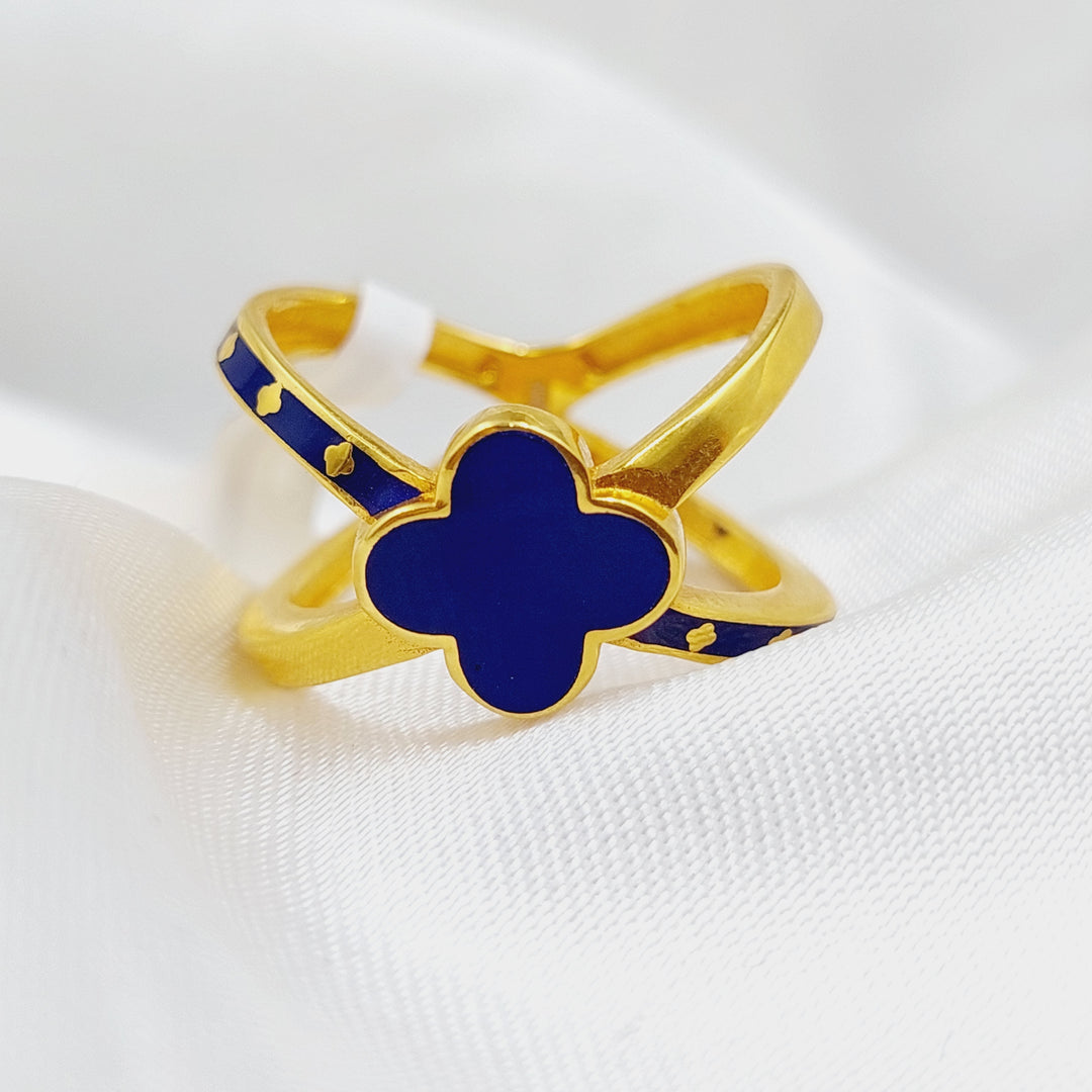 21K Gold Enamel Ring by Saeed Jewelry - Image 1