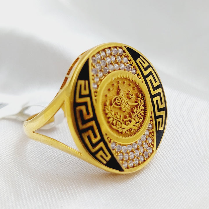 21K Gold Enamel Ring by Saeed Jewelry - Image 1