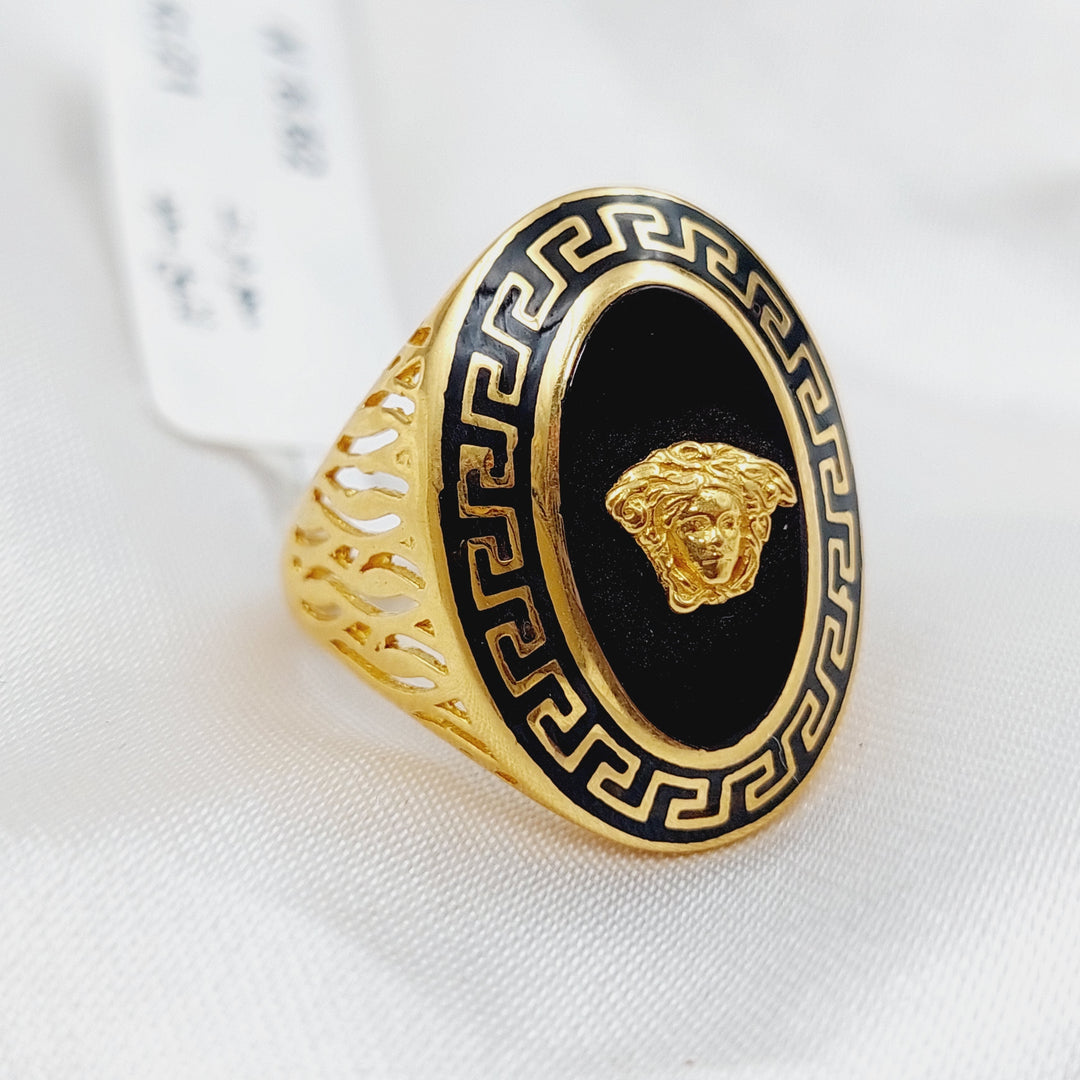 21K Gold Enamel Ring by Saeed Jewelry - Image 5