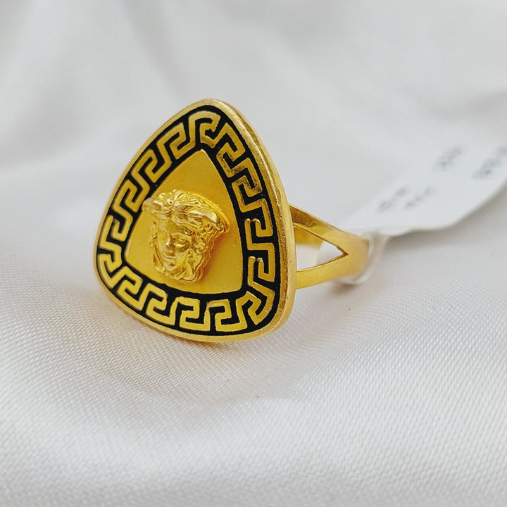 21K Gold Enamel Ring by Saeed Jewelry - Image 1