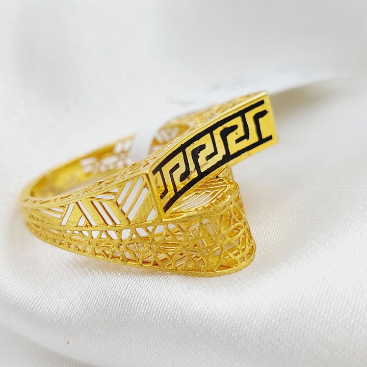 21K Gold Enamel Ring by Saeed Jewelry - Image 3