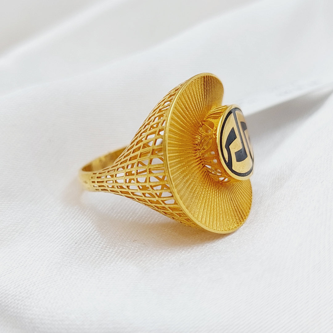 21K Gold Enamel Ring by Saeed Jewelry - Image 4