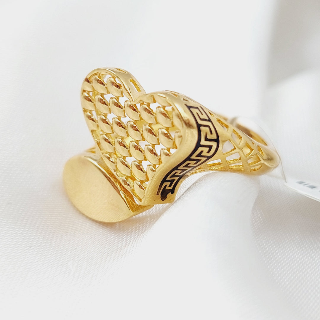 21K Gold Enamel Ring by Saeed Jewelry - Image 1