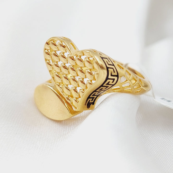 21K Gold Enamel Ring by Saeed Jewelry - Image 2