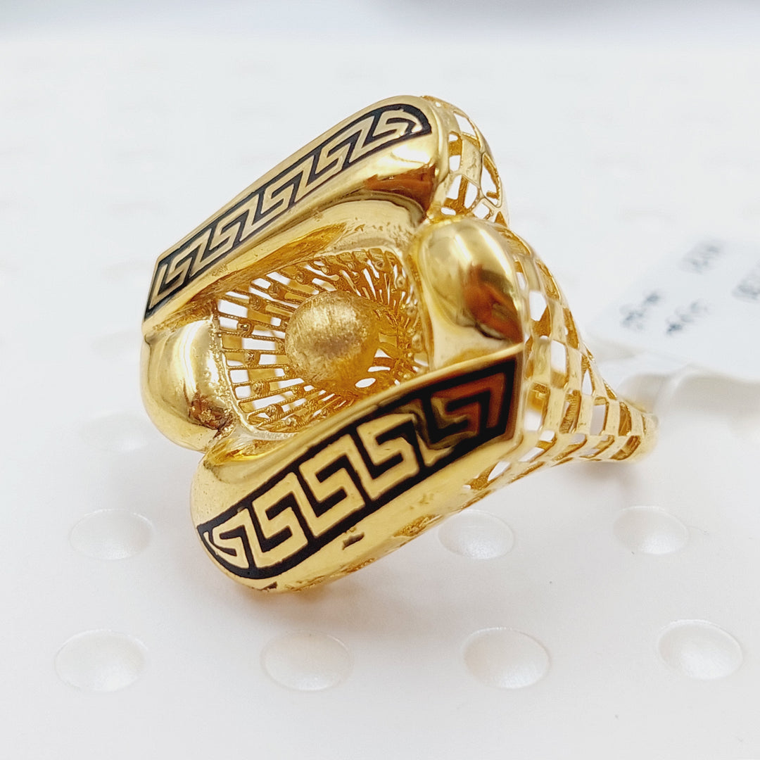 21K Gold Enamel Ring by Saeed Jewelry - Image 1