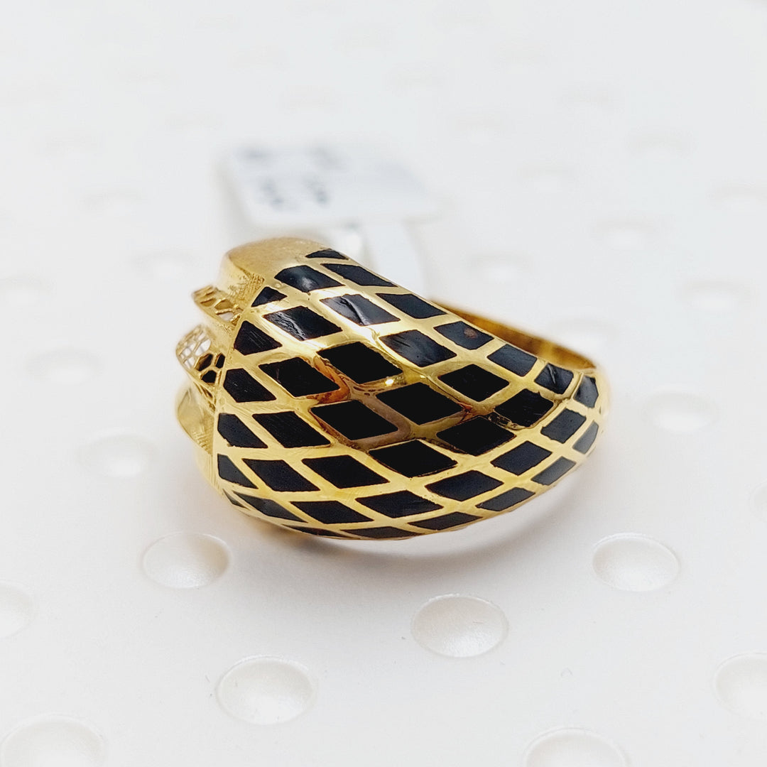 21K Gold Enamel Ring by Saeed Jewelry - Image 1