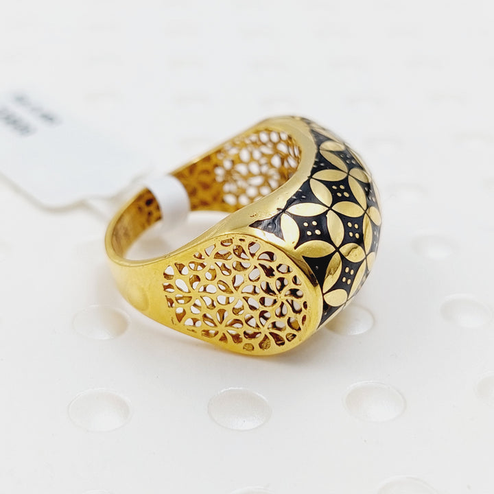 21K Gold Enamel Ring by Saeed Jewelry - Image 1