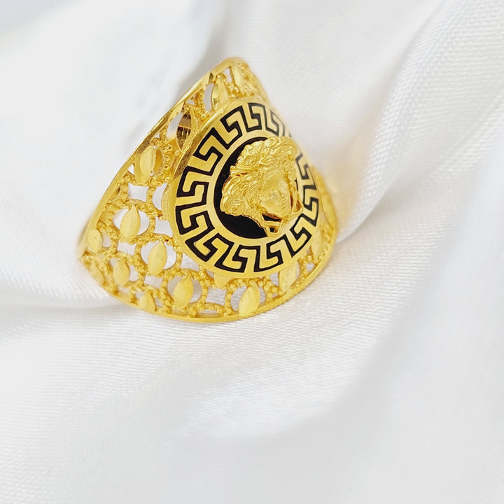 21K Gold Enamel Ring by Saeed Jewelry - Image 4