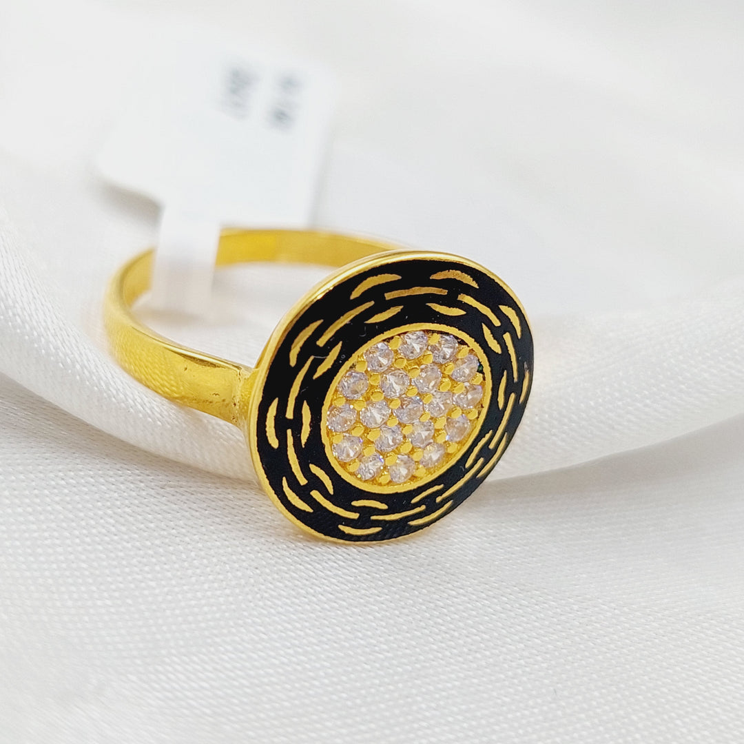 21K Gold Enamel Ring by Saeed Jewelry - Image 4