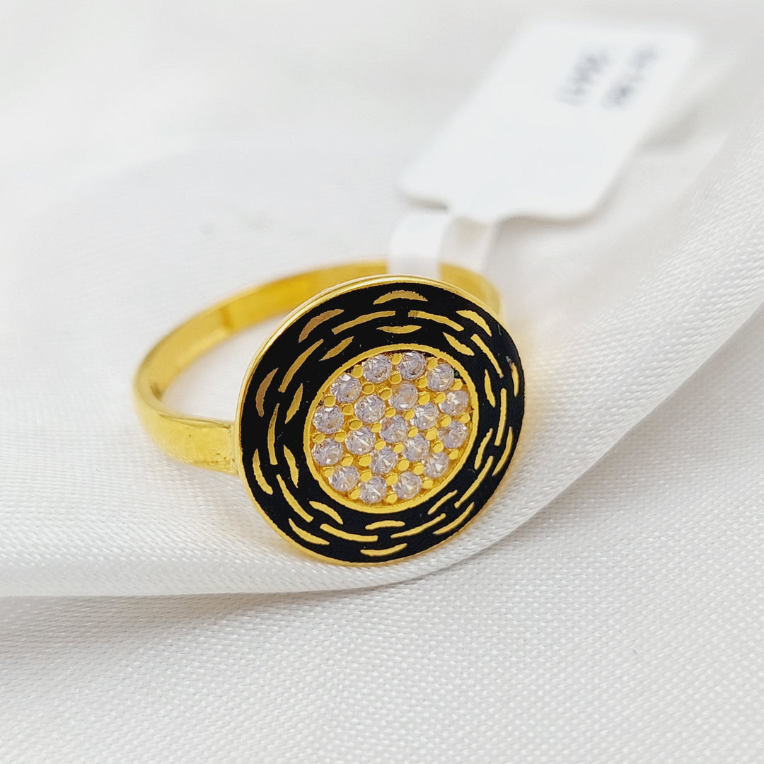 21K Gold Enamel Ring by Saeed Jewelry - Image 1