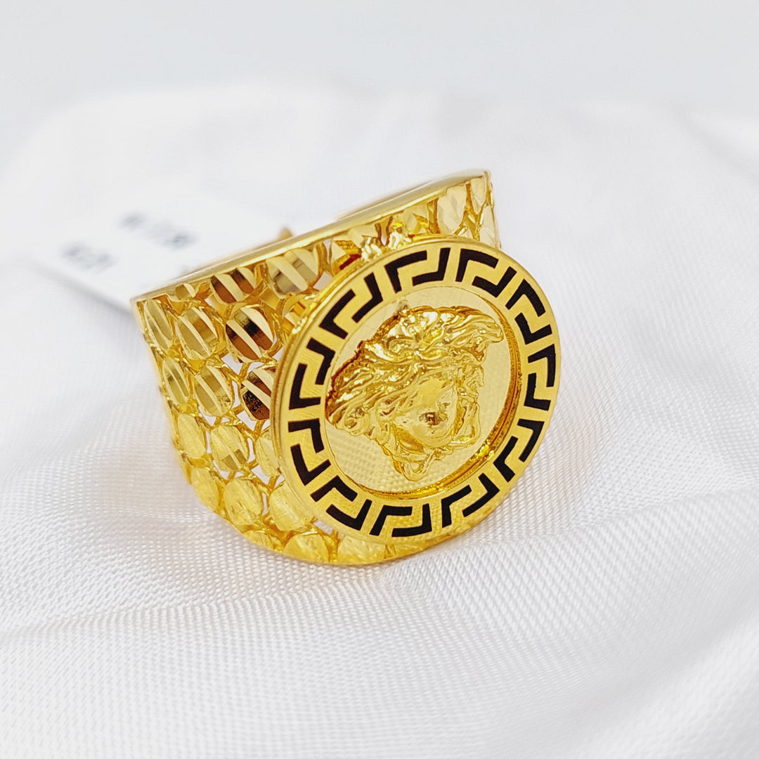 21K Gold Enamel Ring by Saeed Jewelry - Image 4