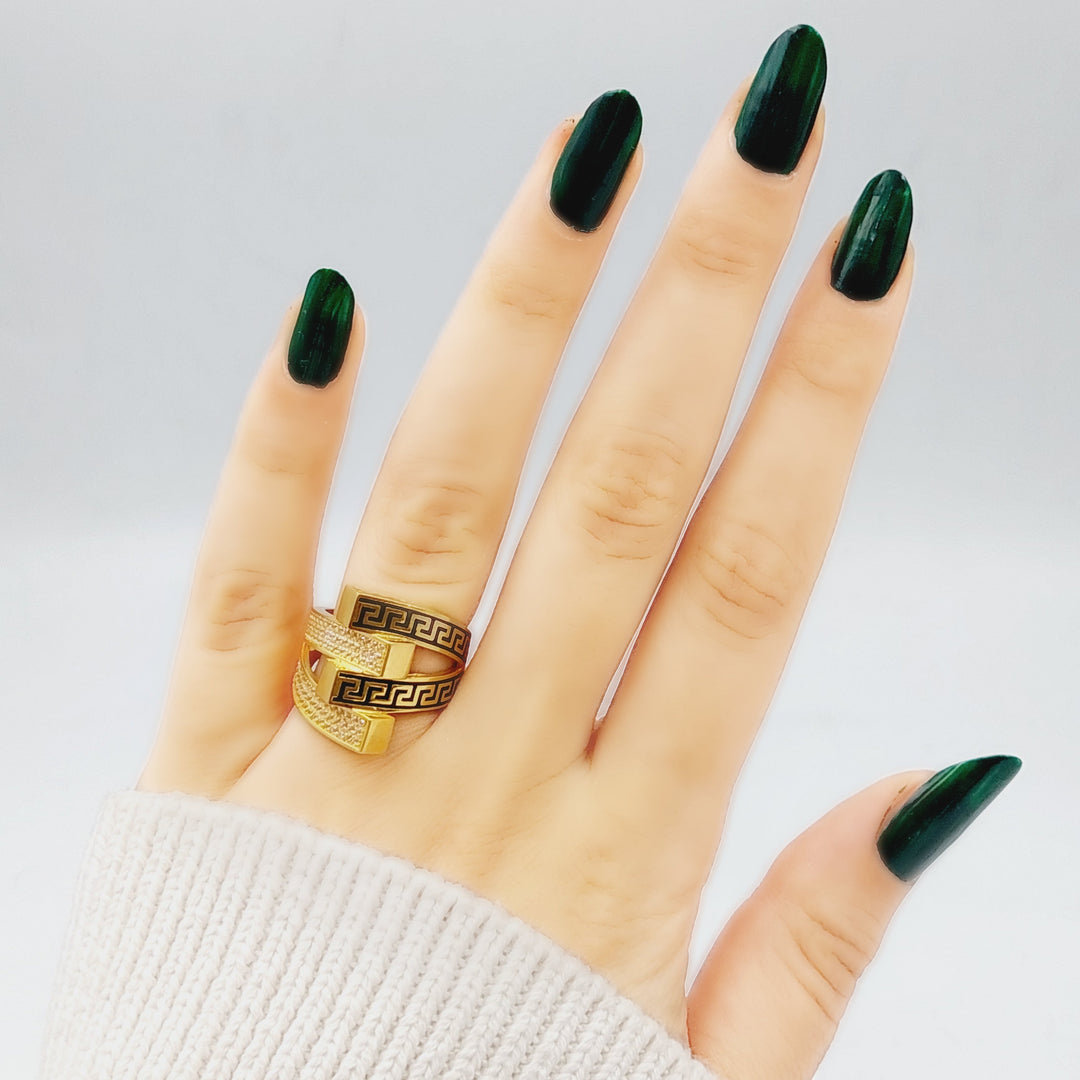 21K Gold Enamel Ring by Saeed Jewelry - Image 2