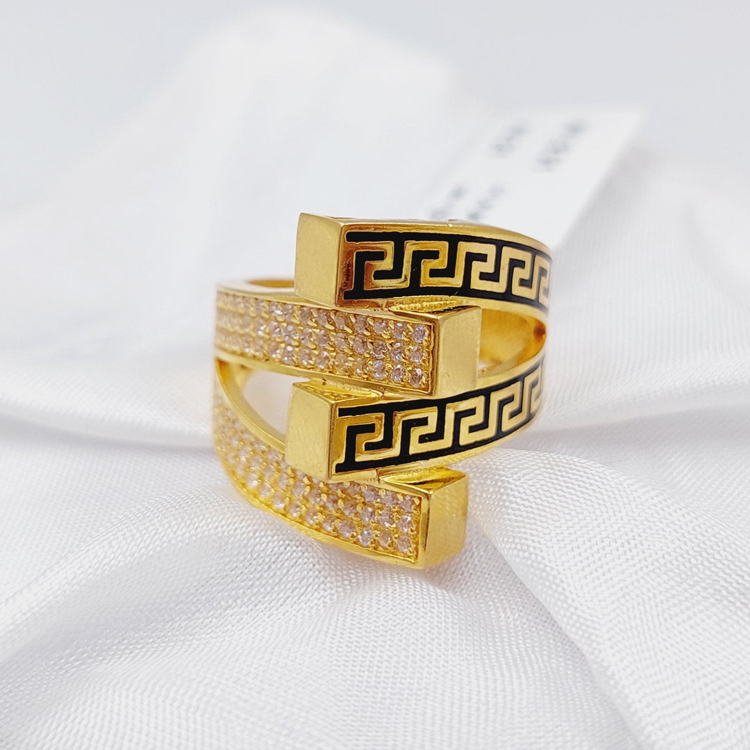 21K Gold Enamel Ring by Saeed Jewelry - Image 1