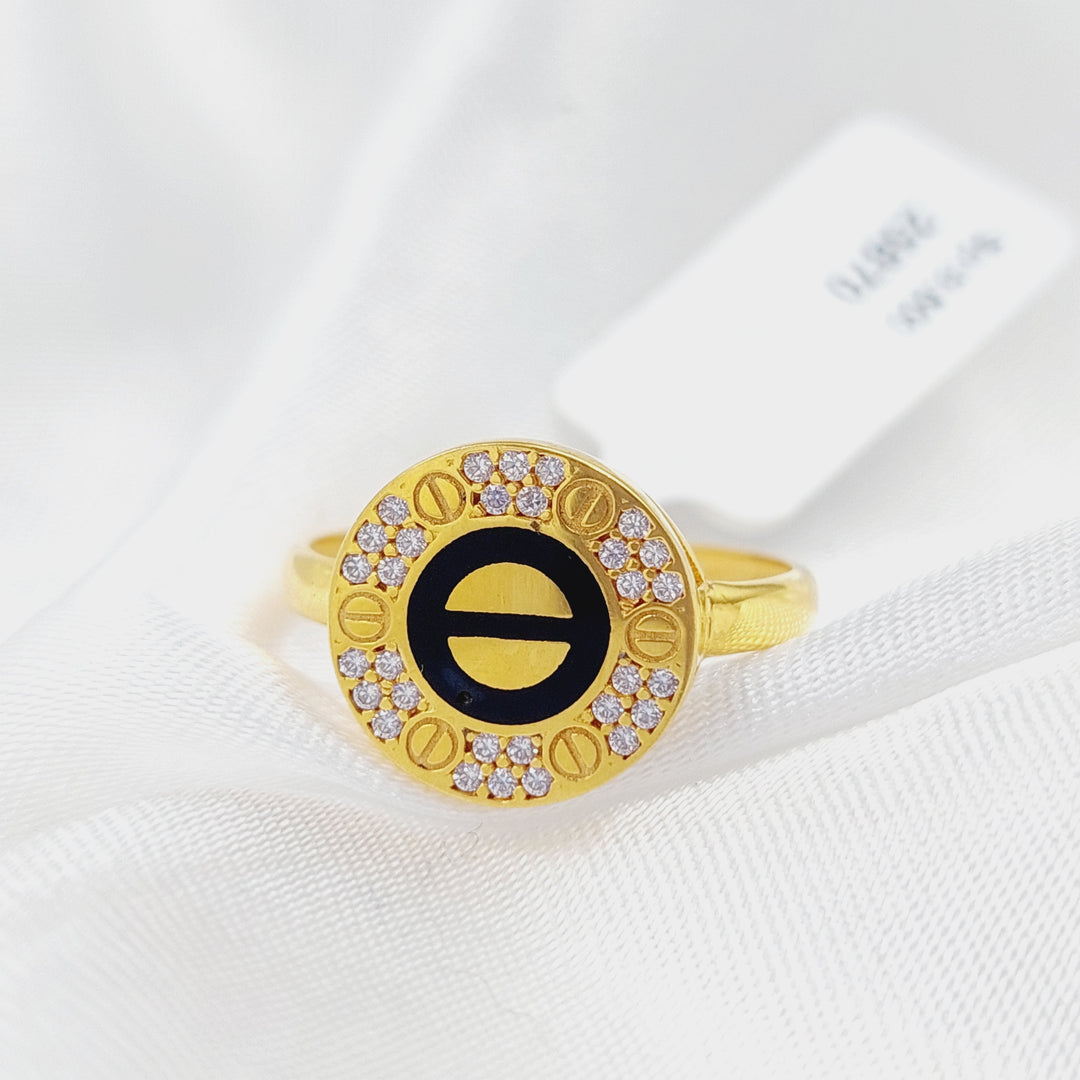 21K Gold Enamel Ring by Saeed Jewelry - Image 1